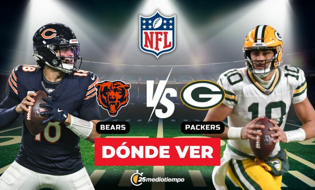 Chicago Bears contra Green Bay Packers EN VIVO: Horario y dónde ver el partido de la Semana 14 de la NFL 2025