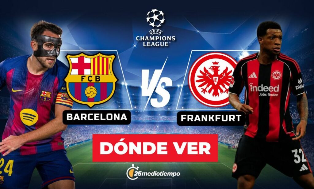 Barcelona vs Frankfurt: Hora y Dónde Ver EN VIVO el Partido de la Jornada 7 de Champions League 2025