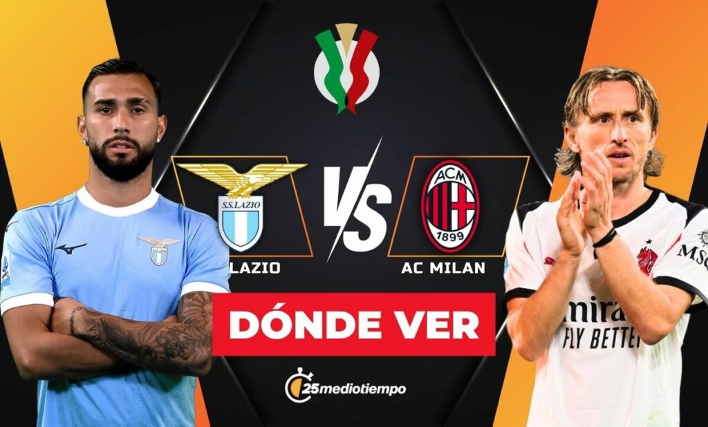 Lazio vs AC Milan: Cómo y dónde ver EN VIVO los Octavos de Final de la Coppa Italia 2025