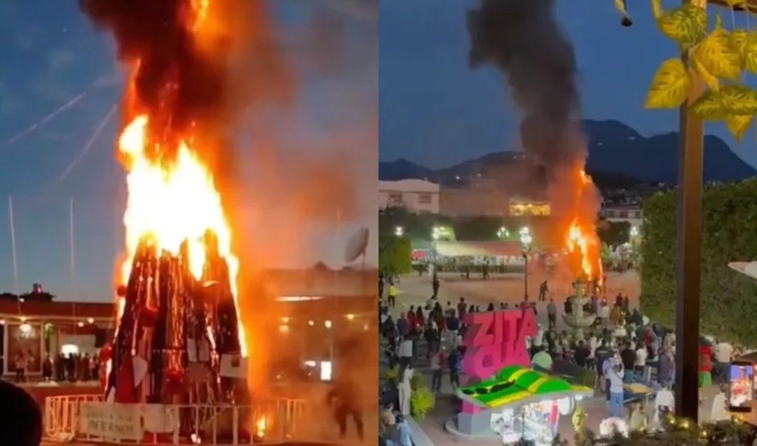 Incendio del Árbol de Navidad en Michoacán: Protesta Social por Asesinato de Mujer